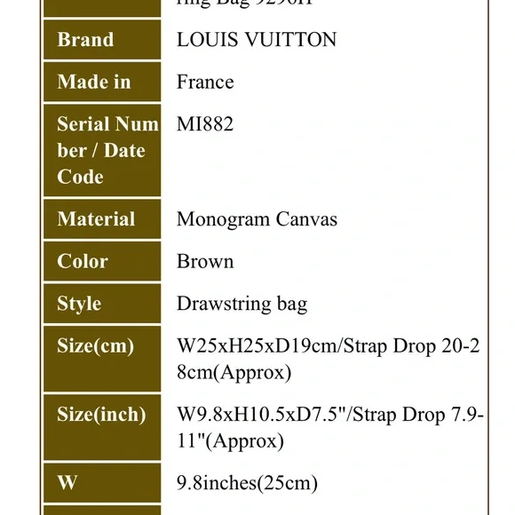 Authentic Louis Vuitton
Monogram Petit Noe M42226
Shoulder Drawstring Bag - Picture 12 of 14